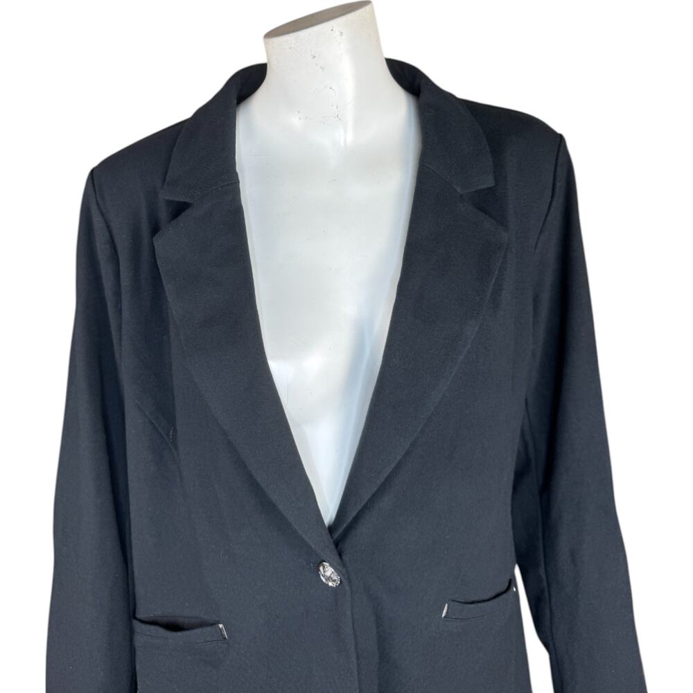 Women with‎ Control Cotton Jersey Blazer Black Medium NWT Career Business  Lined - Picture 8 of 15
